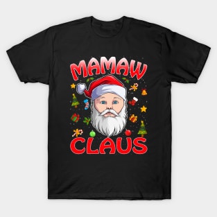 Mamaw Santa Claus Christmas Matching Costume T-Shirt